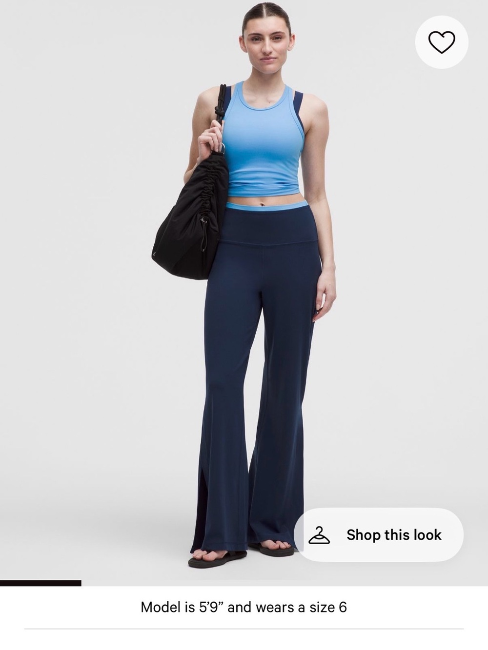 lululemon athletica Navy Wide-Leg Flare Pants
